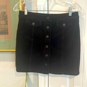 Super cute corduroy black mini skirt by Blue Spice!